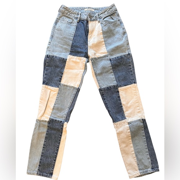 Pacsun Mom Jean Patchwork Size 24 - Picture 1 of 5